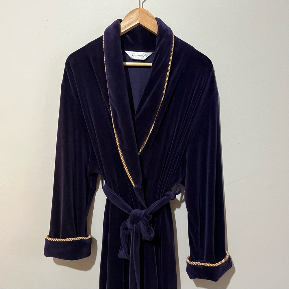 Vintage Diamond Tea Robe Velvour